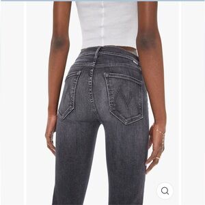 Mother Mid Rise Dazzler Ankle Open Later Wash